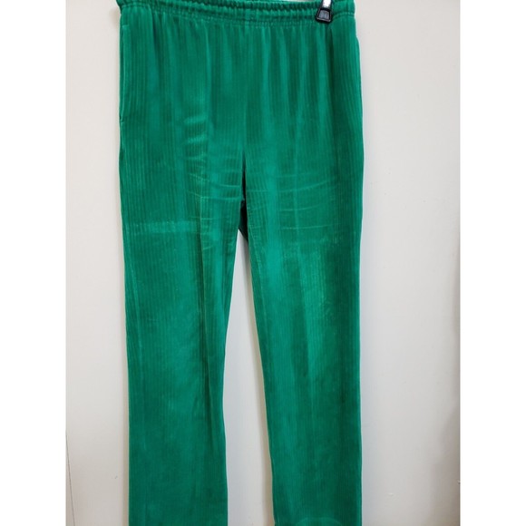 KIM ROGERS Track Suit  Pants Womens Size S Athletic warm up green elastic pocket - Picture 2 of 10